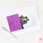 Stralend Orchidee Monogram Wijnflesje Etiket (Envelop)