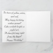 Stralend Orkide Trio Verjaardag Kaart (Binnen)