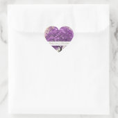 Stralend Paars Hartblad Boom Bruiloft Hart Sticker (Tas)