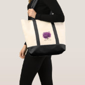 Stralend Paars Hartblad Boom Bruiloft Tote Bag (Voorkant (product))