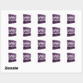 Stralend Paarse SASSY Sticker Ontwerp (Vel)