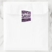 Stralend Paarse SASSY Sticker Ontwerp (Tas)