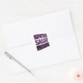 Stralend Paarse SASSY Sticker Ontwerp (Envelop)