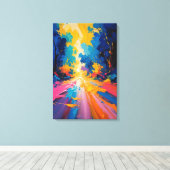 Stralend pad - Levendig Abstract landschap Canvas Afdruk (Insitu (Houten vloer))