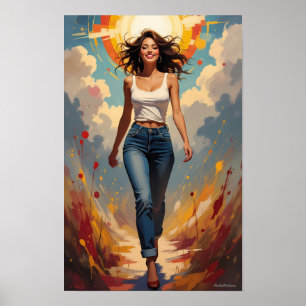 Stralend Pad van Joyful Confidence Poster