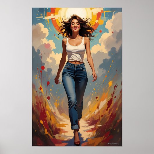 Stralend Pad van Joyful Confidence Poster (Voorkant)