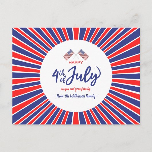 Stralend Patriottisch Jubileum Briefkaart (Voorkant)