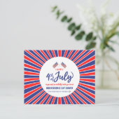 Stralend Patriottisch Jubileum Uitnodiging Briefkaart (Staand voorkant)