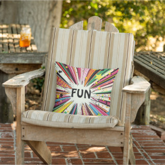 Stralend plezier" Outdoor Sierkussen
