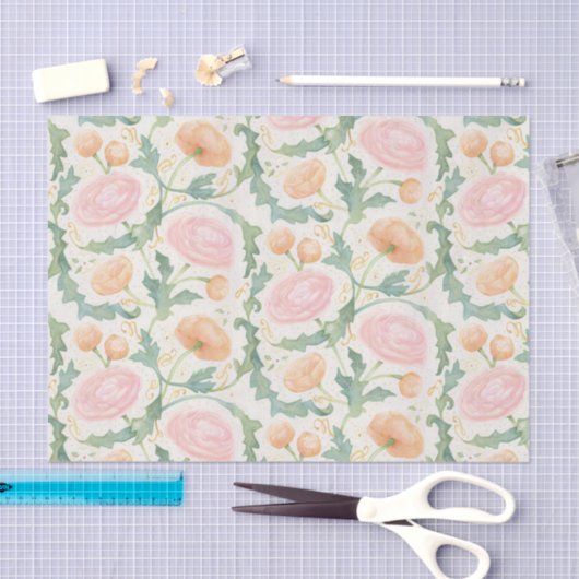 Stralend Ranunculus-weefselpapier Tissuepapier (Craft)