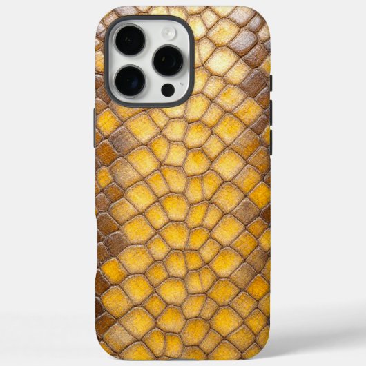 Stralend reptiel: Gele slangenhuid Case-Mate iPhone Case (Achterkant)