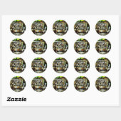 Stralend Ronde Sticker (Vel)