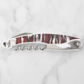 Stralend rood Abstract patroon Kurkentrekker (Achterkant)