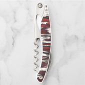 Stralend rood Abstract patroon Kurkentrekker (Voorkant)