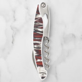 Stralend rood Abstract patroon Kurkentrekker (Achterkant)