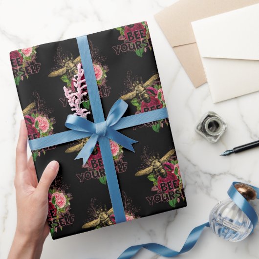 Stralend Roos & de Zachte Bij, Bee Yourself Cadeaupapier (Geschenken)