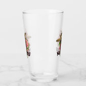 Stralend Roos & de Zachte bij, Bee Yourself Postca Glas (Links)