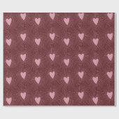 Stralend roze hart cadeaupapier (Vlak)