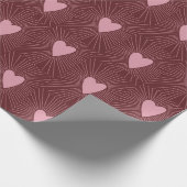 Stralend roze hart cadeaupapier (Hoek)