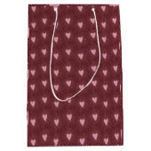 Stralend roze hart medium cadeauzakje (Voorkant)