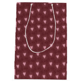 Stralend roze hart medium cadeauzakje (Achterkant)