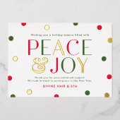 Stralend Seizoen FOLIE Zakelijke Vakantie Kaart (Voorkant)