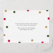 Stralend Seizoen FOLIE Zakelijke Vakantie Kaart (Achterkant)