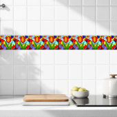 Stralend tulpenmozaïek tegeltje