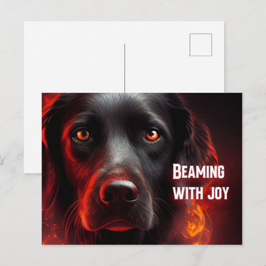 Stralend van blijdschap briefkaart (Voorkant / Achterkant)