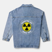 Stralend van vreugde sinds 1984 denim jacket (Achterkant)