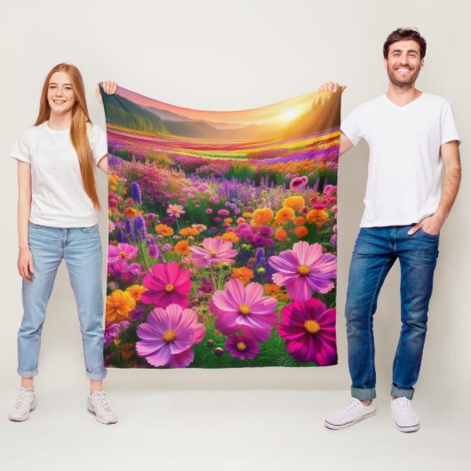 Stralend Veld Fleece Deken (In situ)