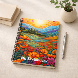 Stralend Wilde Bloemvallei Kunstschetsboek Notitieboek