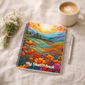 Stralend Wilde Bloemvallei Kunstschetsboek Notitieboek