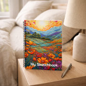 Stralend Wilde Bloemvallei Kunstschetsboek Notitieboek