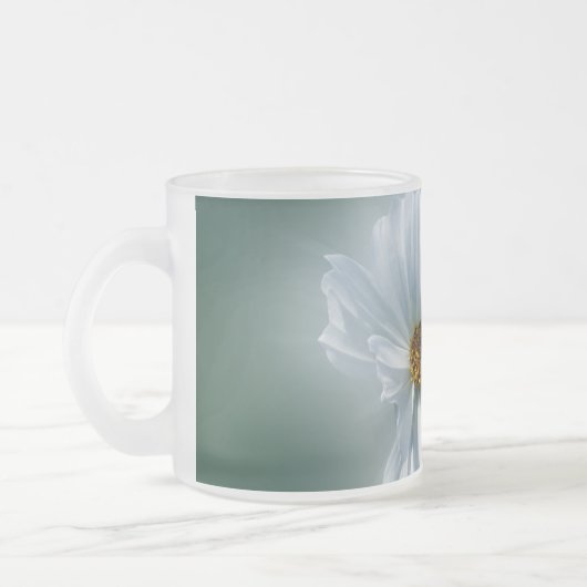 stralend wit matglas koffiemok (Links)