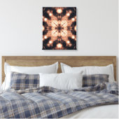 Stralend Zandsteen Fractale Mandala Kunst Canvas Afdruk (Insitu (Slaapkamer))