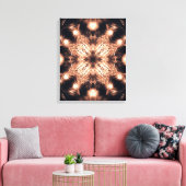 Stralend Zandsteen Fractale Mandala Kunst Canvas Afdruk (Insitu (Woonkamer))