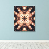 Stralend Zandsteen Fractale Mandala Kunst Canvas Afdruk (Insitu (Houten vloer))