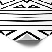 Stralend Zigzag Driehoek Mandala Patroon Kunst Poster (Hoek)