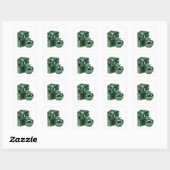 Stralend zilver abstract labelontwerp vierkante sticker (Vel)
