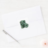 Stralend zilver abstract labelontwerp vierkante sticker (Envelop)