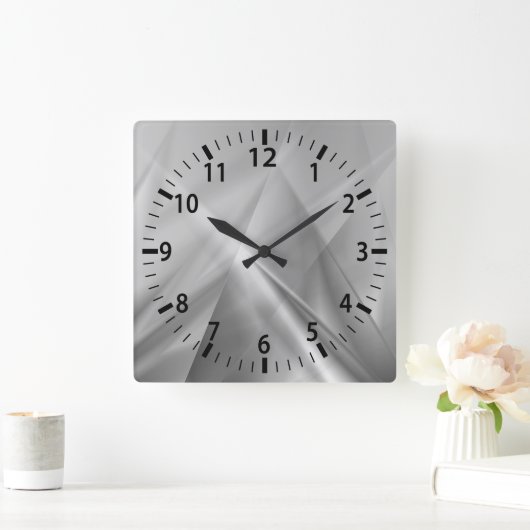 Stralend Zilver Modernistische Muur Klok (Huis)