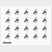 Stralend zilveren abstracte stickerontwerp vierkante sticker (Vel)