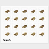 Stralend zilveren stickerontwerp vierkante sticker (Vel)