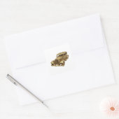 Stralend zilveren stickerontwerp vierkante sticker (Envelop)