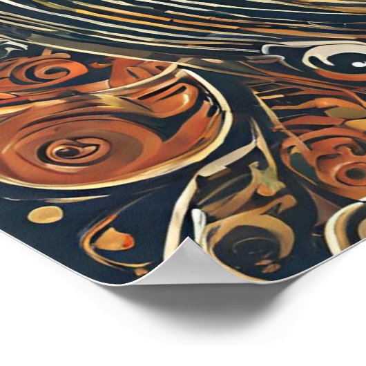 Stralend zonlicht zon illustratie poster (Hoek)