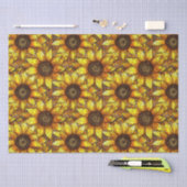 Stralend zonnebloem Glas in lood Tissuepapier (Craft)