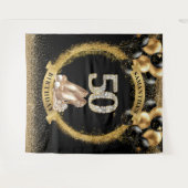 Stralende 50e verjaardag diamant nummers hoge hakk wandkleed (Voorkant (horizontaal))