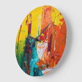 Stralende Abstracte Acryl Wall Art Grote Klok (Hoek)