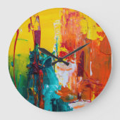 Stralende Abstracte Acryl Wall Art Grote Klok (Voorkant)